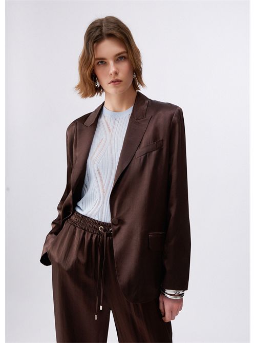 Blazer in raso con cintura LIU JO | CA6146T450A/P9576